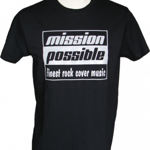 Herren T-Shirt in Schwarz mit Rundhals und grauem Print