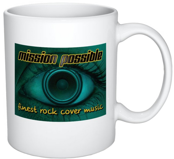 Tasse weiß mit Bandlogo-Aufdruck