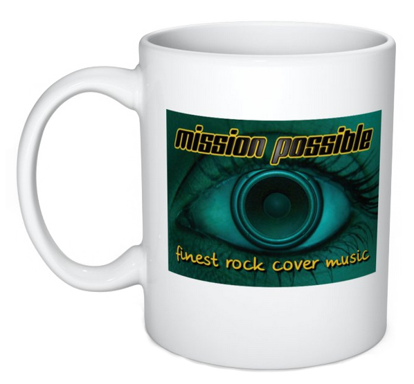 Tasse weiß mit Bandlogo-Aufdruck – Bild 3