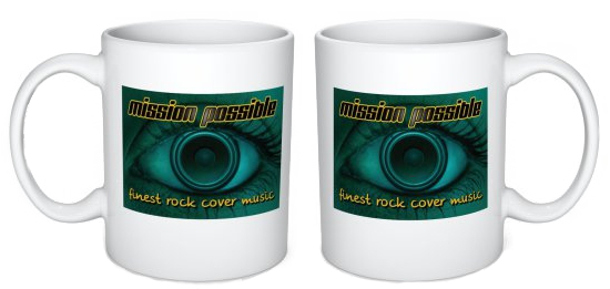 Tasse weiß mit Bandlogo-Aufdruck – Bild 2