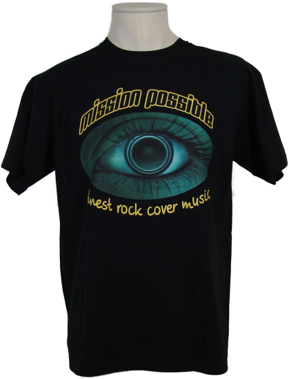 T-Shirt Unisex schwarz, Aufdruck Auge oval - zum Schließen ins Bild klicken