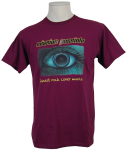 T-Shirt Unisex weinrot, Aufdruck Auge rechteckig