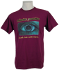 T-Shirt Unisex weinrot, Aufdruck Auge rechteckig
